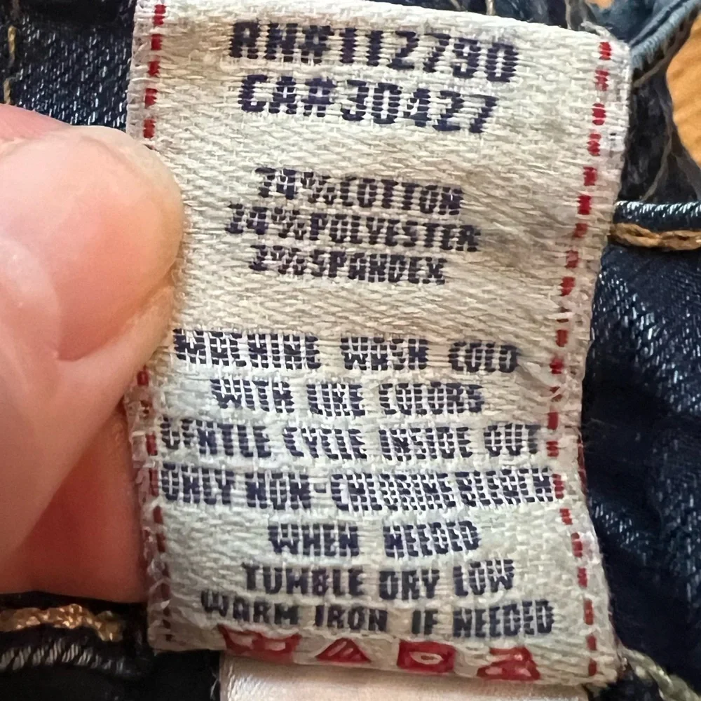 True Religion Women’s Blue Skinny Jeans Distressed Style Size 29 - Picture 7 of 8